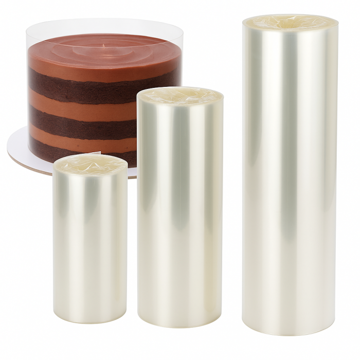 Folie acetat transparentă pentru torturi și prăjituri rolă 10 m [1]