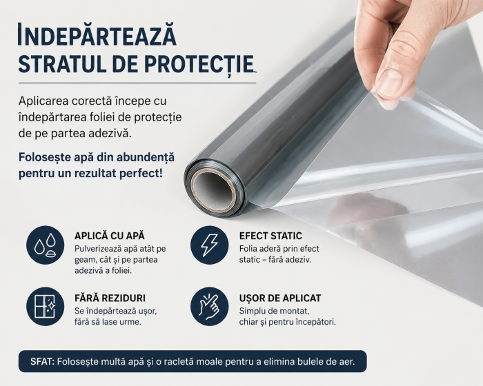 Folie oglindă pentru geamuri 60 x 300 cm cu protecție solară [5]