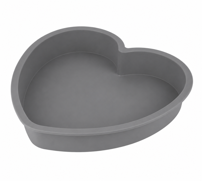 Forma de copt din silicon in forma de inima 24 cm gri [5]