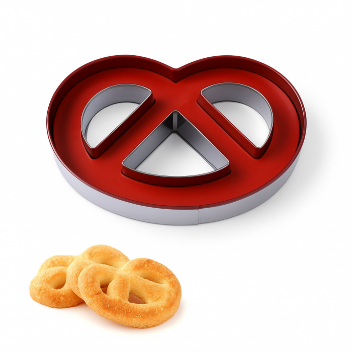 Formă decupatoare inox bretzel pentru biscuiți și fursecuri [1]