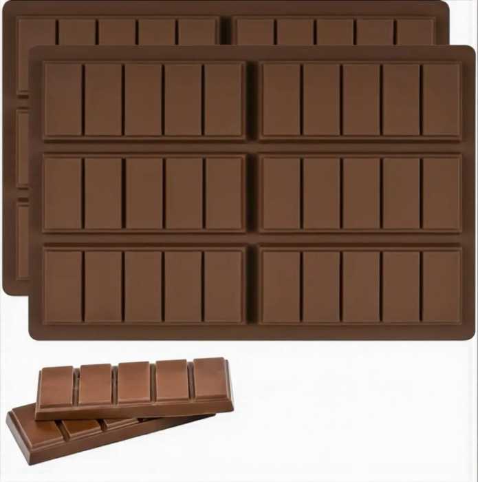 Tavă silicon 6 tablete ciocolată formă antiaderentă deserturi praline [1]