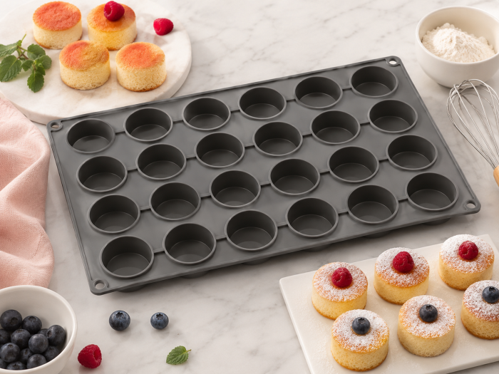 Forma din Silicon pentru Mini Prajituri si Mini Cheesecake 24 Cavitati KmtStyle [3]
