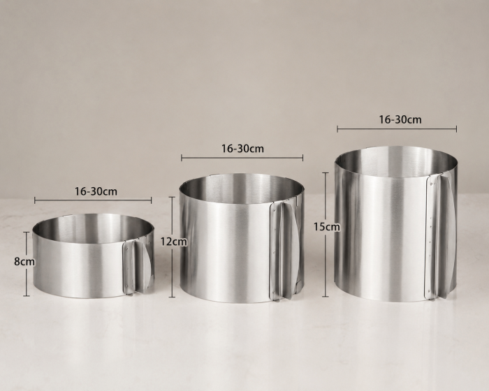 Formă Reglabilă pentru Tort și Cofetărie – Cerc Ajustabil Inox [2]