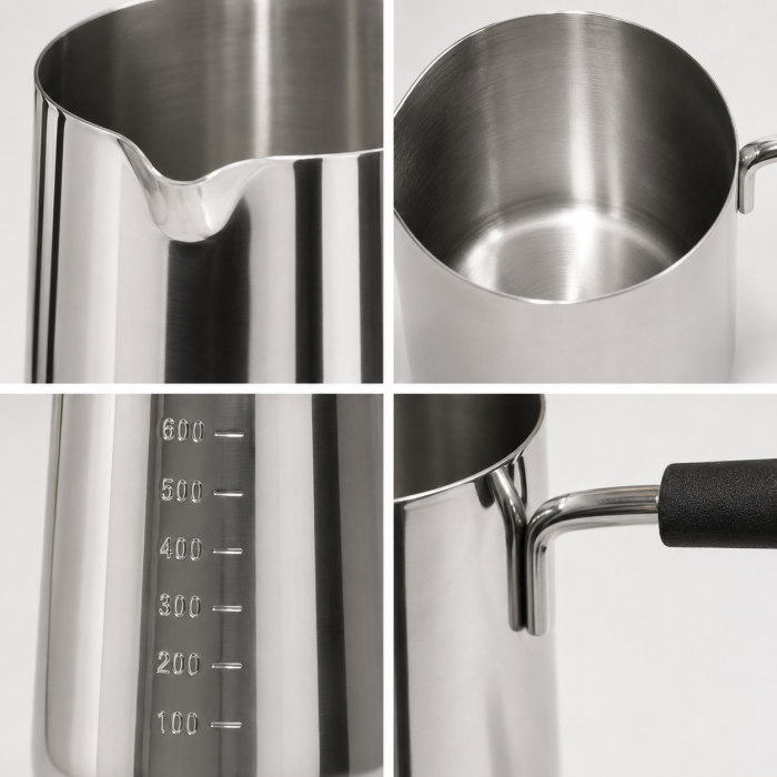 Ibric gradat din inox 304 pentru lapte și cafea 600 ml 1000 ml [6]