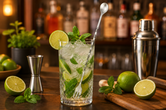 Lingură de bar 2 în 1 cu furculiță din inox 26 cm pentru cocktail [2]