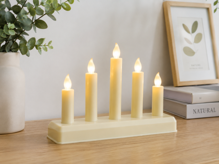 Lumânare decorativă LED cu 5 lumini și efect flacără caldă [2]