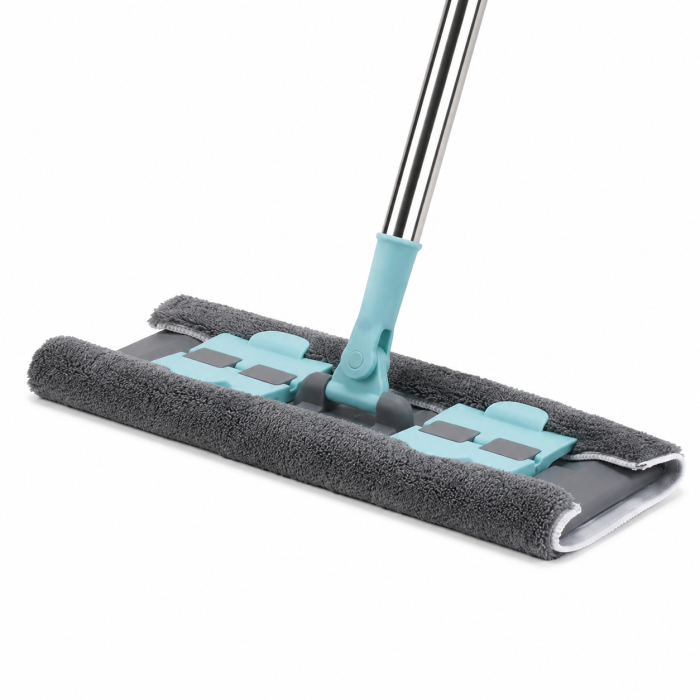 Mop Plat cu Sistem de Blocare și Lavetă din Microfibră Absorbantă [4]