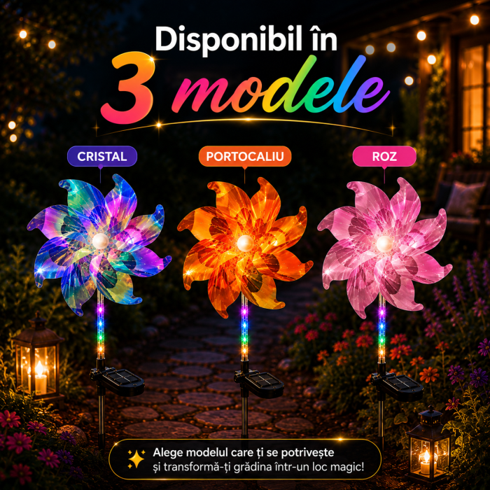 Morișcă solară decorativă LED pentru grădină, 78 cm [5]