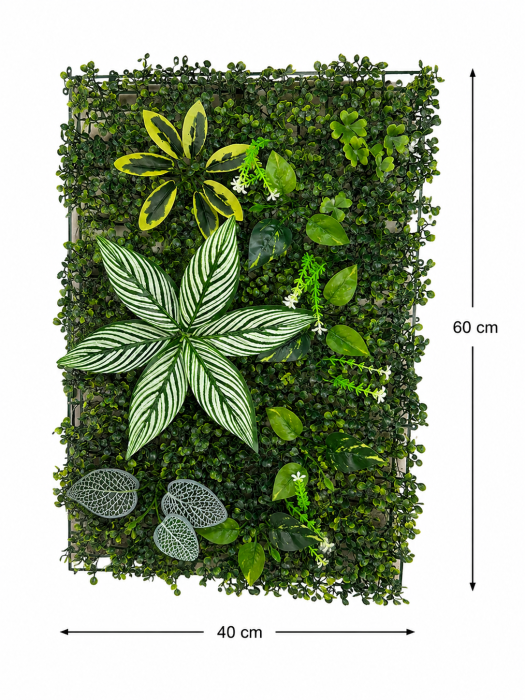 Panou decorativ verde artificial 40 × 60 cm model tropical [3]