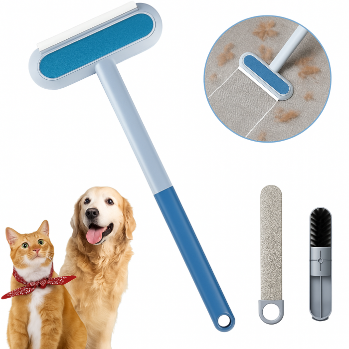 Perie multifuncțională 3 în 1 cu racletă și accesorii pentru curățare [2]