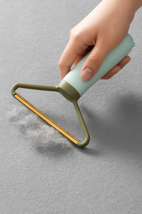 Perie dublă multifuncțională pentru îndepărtarea părului de animale de pe haine și canapele [2]