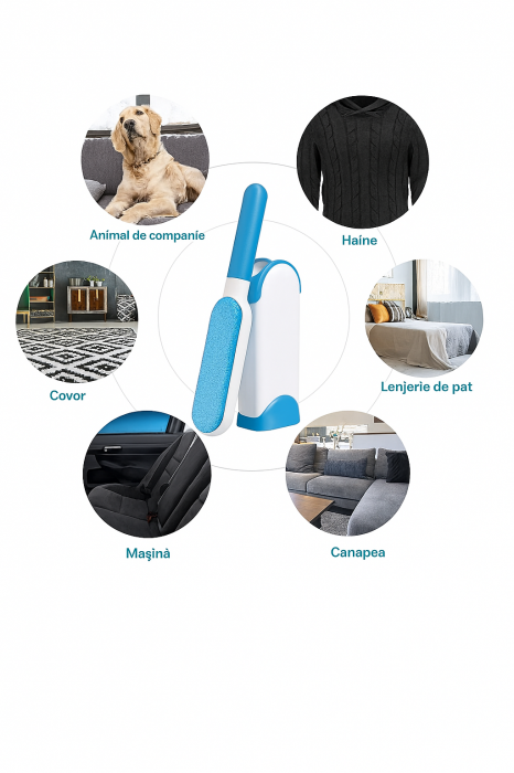 Perie reutilizabilă păr animale autocurățare haine canapea covor mașină [3]