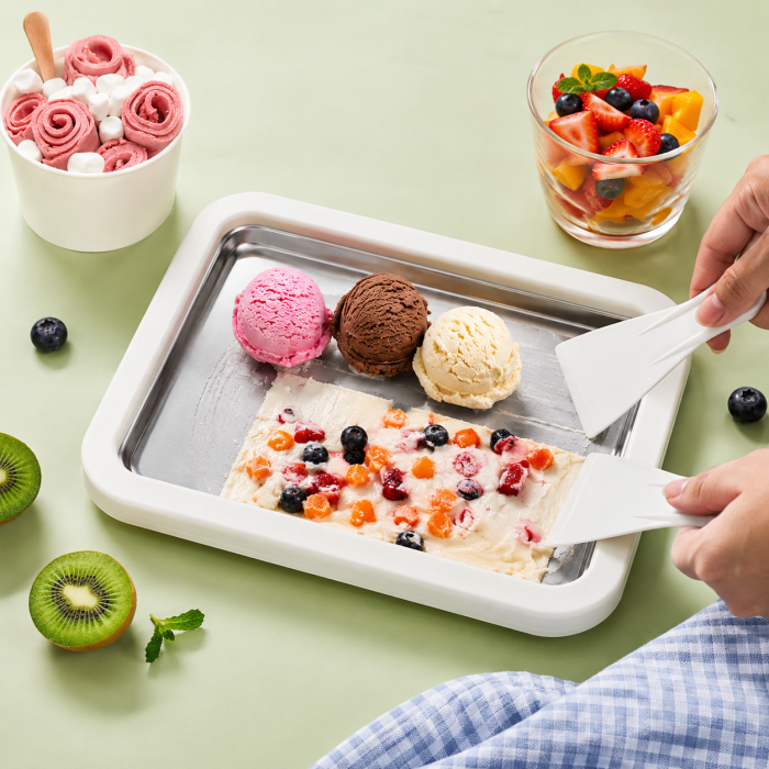 Plita rece pentru inghetata rulata ice rolls cu 2 spatule - magazin-Ieftinica.ro [4]