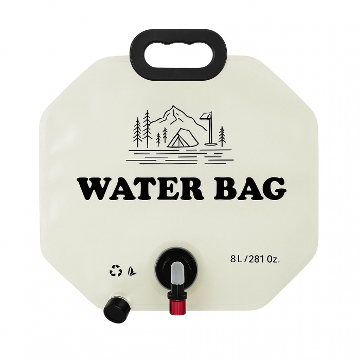 Recipient pliabil apă 8L cu robinet camping drumeții picnic outdoor [2]