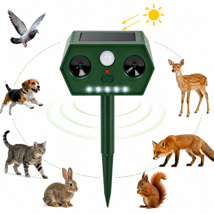 Repelent solar cu ultrasunete pentru animale si daunatori IP44 - magazin-Ieftinica.ro [3]
