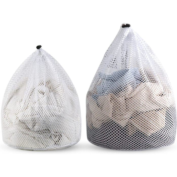Sac Pentru Spalat Haine Delicate Din Plasa Cu Snur Si Clema Pentru Protectie La Spalare [2]