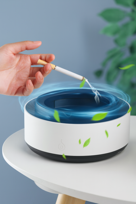 Scrumieră electrică cu absorbție 360° și filtru integrat anti-fum [1]