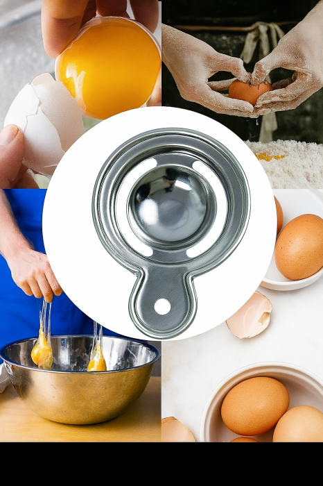 Separator ouă inox albuș gălbenuș ustensilă bucătărie [3]
