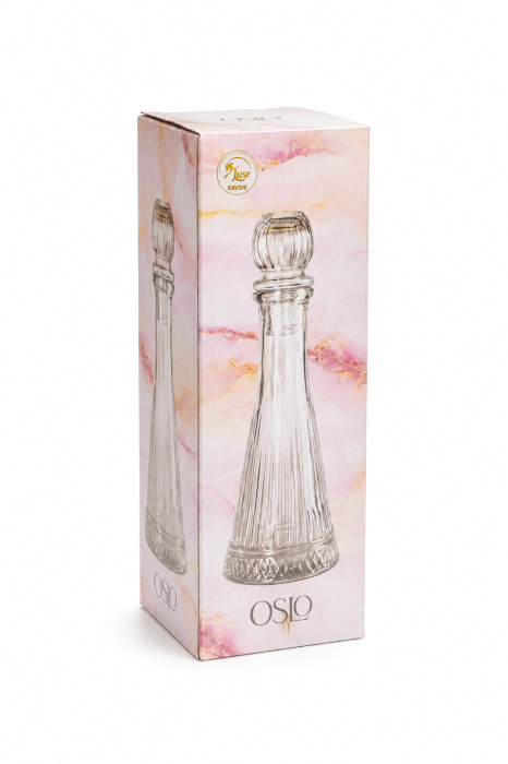 Sticlă decorativă din sticlă cu dop pentru servire băuturi [5]