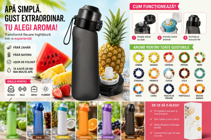 Sticla apa cu arome si 3 capsule aromate 650ml culori aleatorii - magazin-Ieftinica.ro [4]