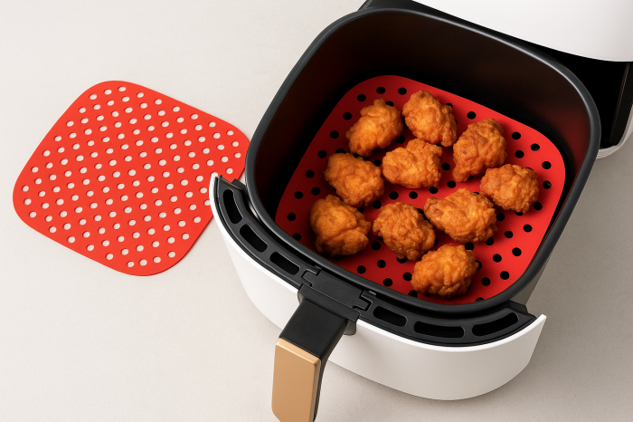 Suport silicon perforat pentru friteuza cu aer cald Air Fryer 18x18 cm [2]