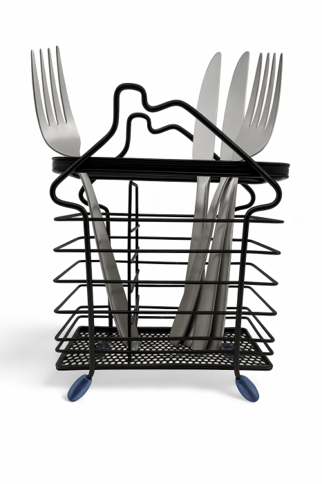 Suport metalic tacâmuri – design casă, organizator bucătărie [1]