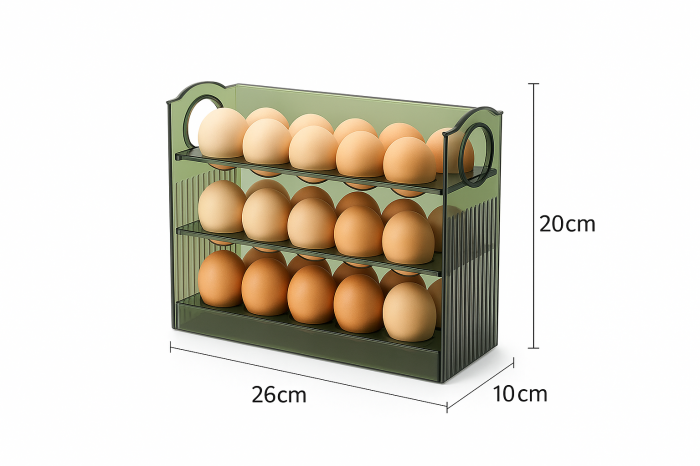 Suport ouă cu revenire automată 3 niveluri pentru frigider 30 ouă [4]