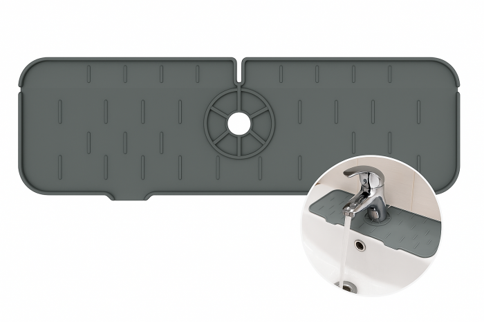 Tăviță silicon chiuvetă – protecție robinet și scurgere apă [6]