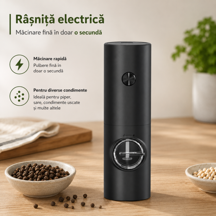 TITLU IMAGINE PRINCIPALĂ  Râșniță electrică pentru piper și condimente cu baterii [5]