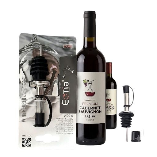 Turnător Vin Inox cu Dop Antipicurare [3]
