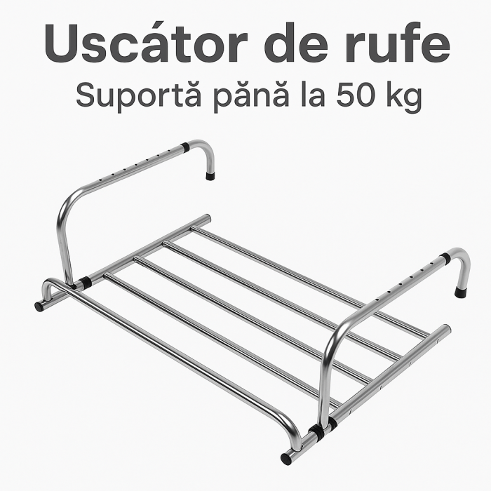 Uscător rufe balcon extensibil metalic 110x63 cm [2]