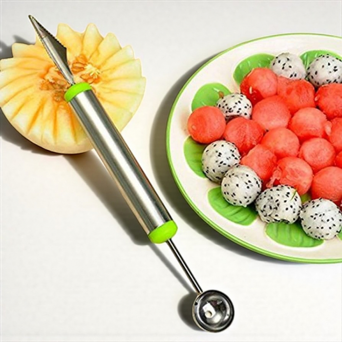 Ustensilă multifuncțională din inox pentru decorat fructe și deserturi [2]