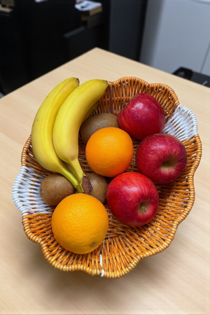 Coș împletit plastic rezistent pentru fructe, pâine sau decor [2]