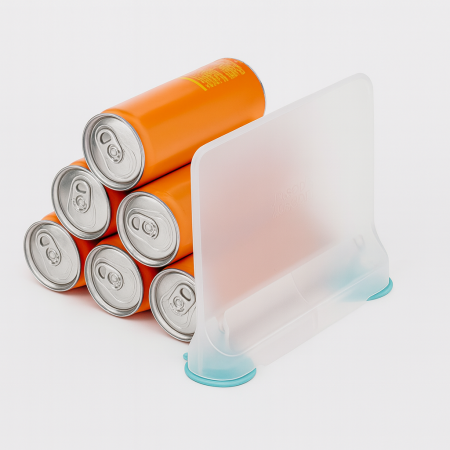 Suport pentru doze și conserve din plastic rezistent pentru frigider [1]