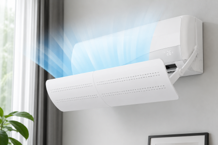 Deflector reglabil pentru aer condiționat 56-108 cm din ABS alb [1]