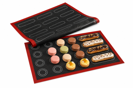 Planșă de copt din silicon 2 în 1 pentru macarons și eclere 40x30 cm [7]