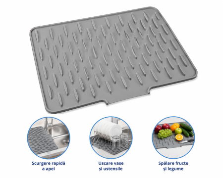 Suport de uscare din silicon pentru vase și fructe 40x32,5 cm [6]
