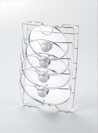 Depozitare și organizare - Suport capace inox 5 secțiuni vertical pentru bucătărie