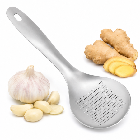 Bucătărie - Răzătoare din inox 304 pentru usturoi și ghimbir 23,5 cm