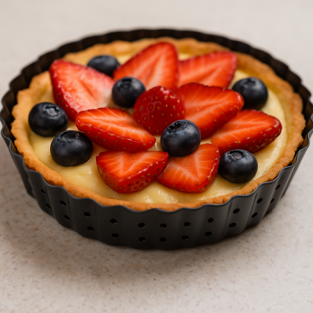 Formă mini tarte fund detașabil perforat antiaderentă patiserie deserturi [2]