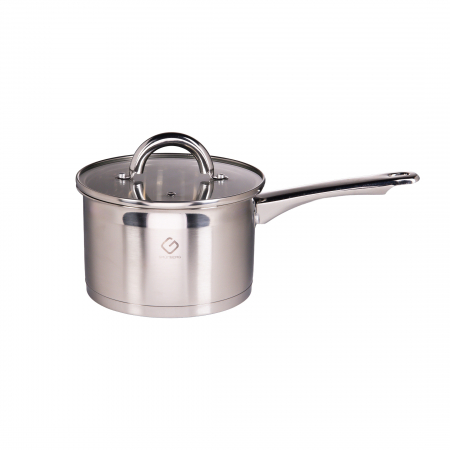 Bucătrie - Cratiță inox Grunberg GR7017 16 cm 1.9 L cu capac sticlă termorezistentă