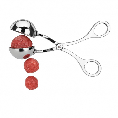 Bucătrie - Clește inox pentru chifteluțe formă bile uniforme carne tocată și piure