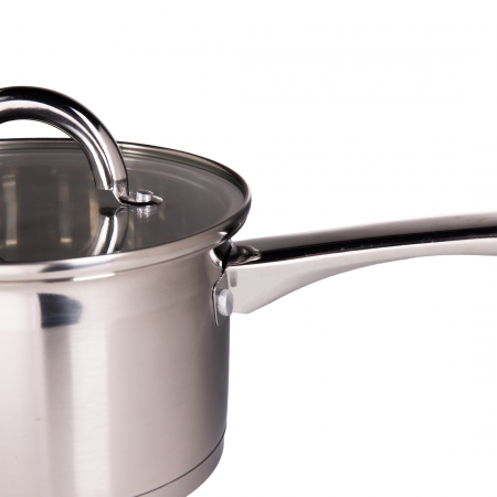 Cratiță inox Grunberg GR7017 16 cm 1.9 L cu capac sticlă termorezistentă [2]