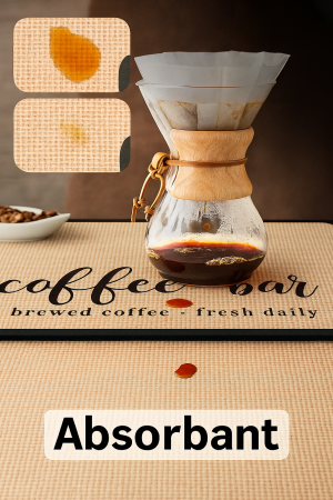 Covoraș absorbant Coffee Bar pentru espressor cafetieră și pahare bucătărie [3]