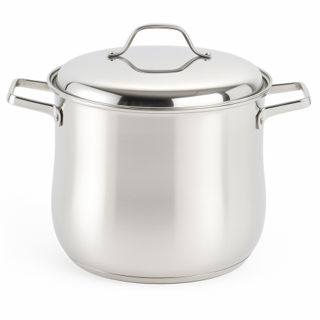 Oală din inox Grunberg GR3120 cu diametrul de 20 cm și capacitate de 5.7 L, ideală pentru gătitul zilnic al ciorbelor, supelor, pastelor și altor preparate consistente. Fabricată din inox de calitate superioară, cu bază încapsulată pentru distribuție uniformă a căldurii, asigură o gătire rapidă și eficientă. Prevăzută cu capac din inox rezistent care păstrează aromele și nutrienții. Compatibilă cu plite pe gaz și electrice, având un design modern și elegant, perfect pentru orice bucătărie. [1]