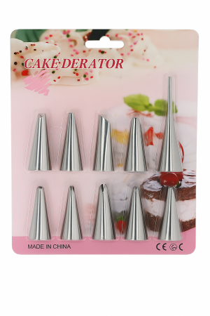 Cofetărie și patiserie - Set 10 duiuri din inox pentru decorarea prăjiturilor și torturilor