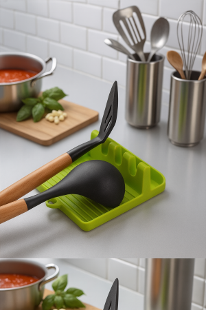 Suport din silicon cu 4 canale pentru ustensile de bucătărie [3]