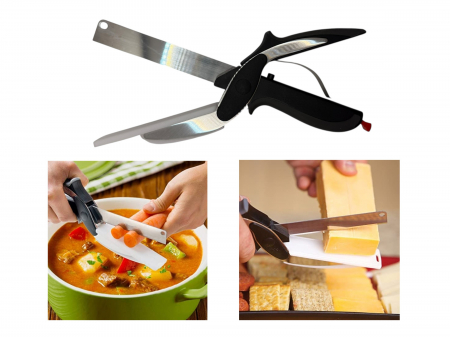 Bucătrie - Foarfeca Multifuncțională 2-în-1 cu Lamă din Inox și Tocător – Tăiere Rapidă în Bucătărie  7. Tag-uri Meta (Titlu și Descriere)