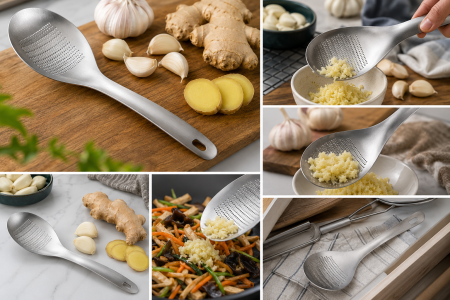 Răzătoare din inox 304 pentru usturoi și ghimbir 23,5 cm [3]