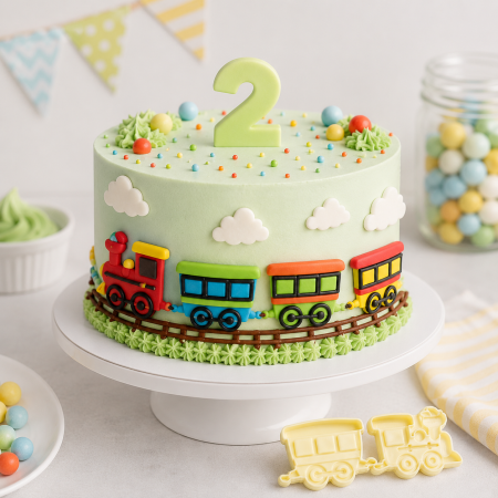 Set decupatoare pentru biscuiți și fondant – Trenuleț, 2 piese [1]